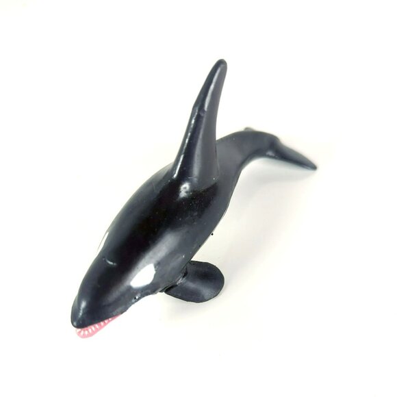 Vintage Safari 1996 Orca Killer Whale Figurine Marine Ocean Animal Toy - Picture 4 of 4